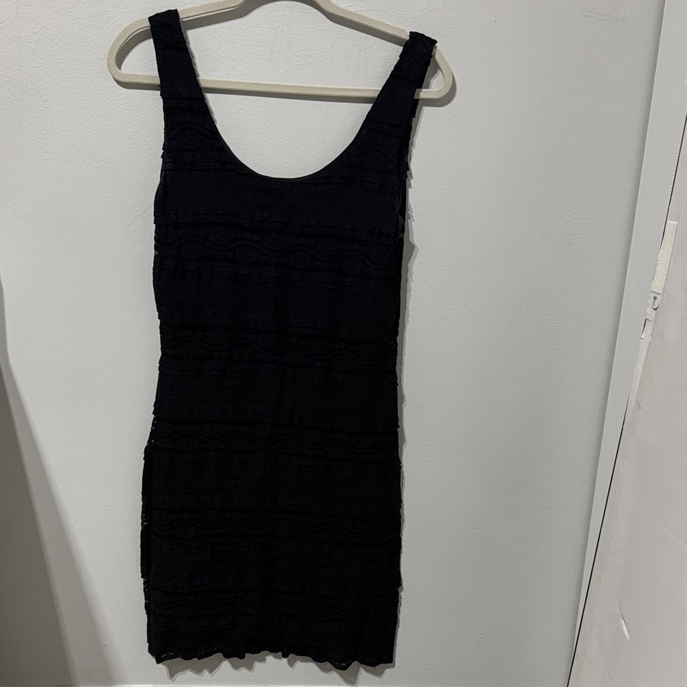 Black Lace Mini Bodycon Dress